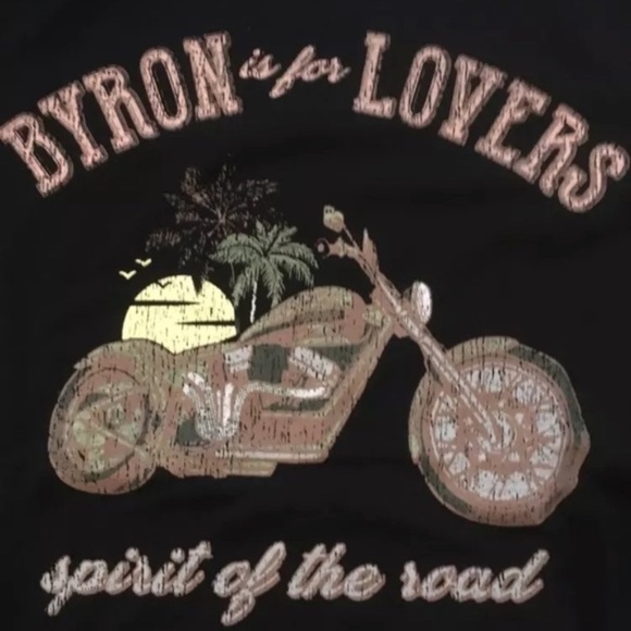 Byron Lovers Vintage Motorcycle Graphic T-Shirt - Picture 5 of 8